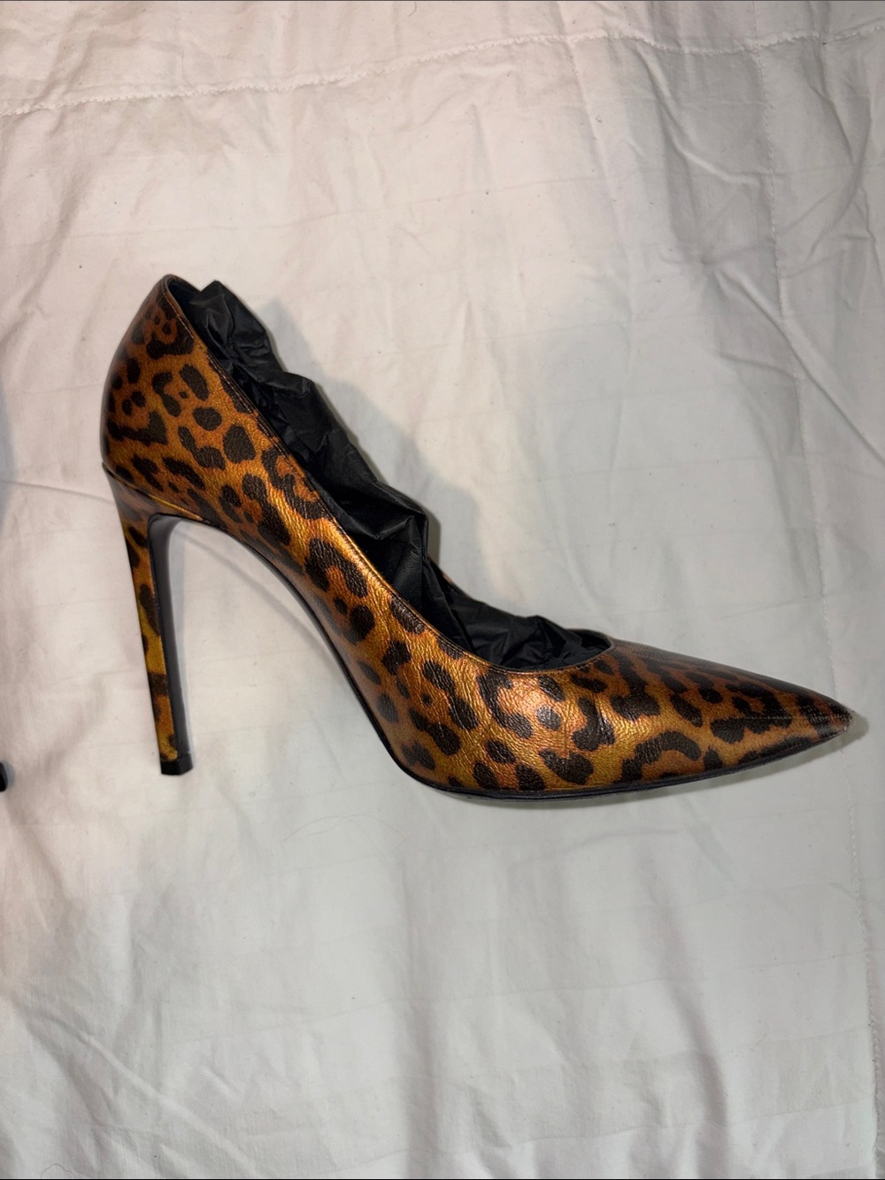 Saint Laurent Leopard Print Pointed Toe Pumps animal print SZ 36 - Picture 10 of 16